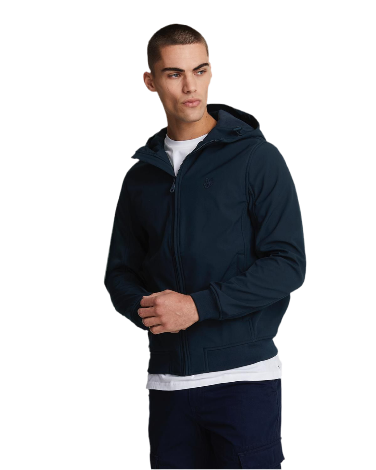 Lyle&Scott JK2110TON tonal fleece back softshell - Colour Dark navy