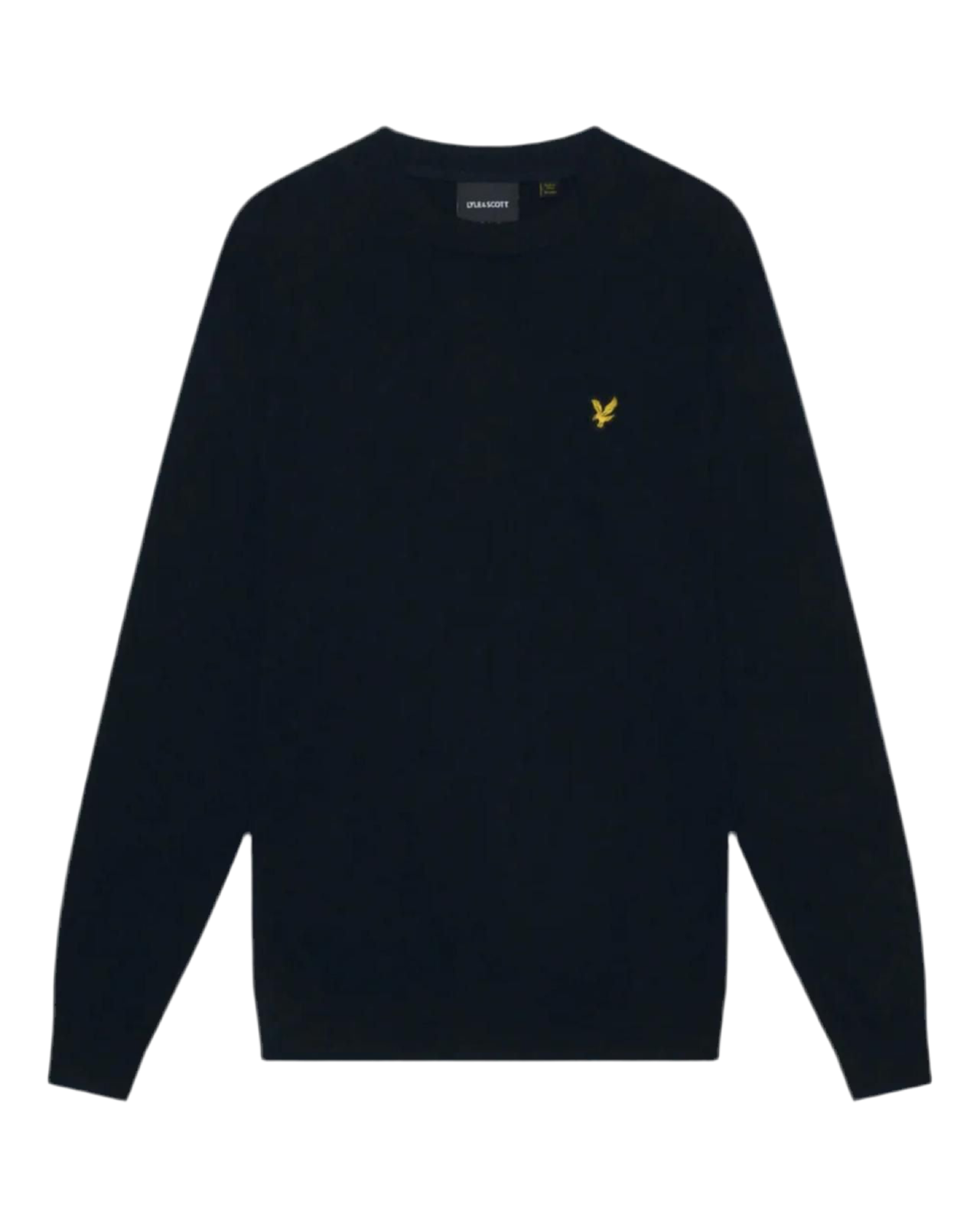 Lyle&Scott KN400VC cotton merino crew jumper - Colour Darl navy