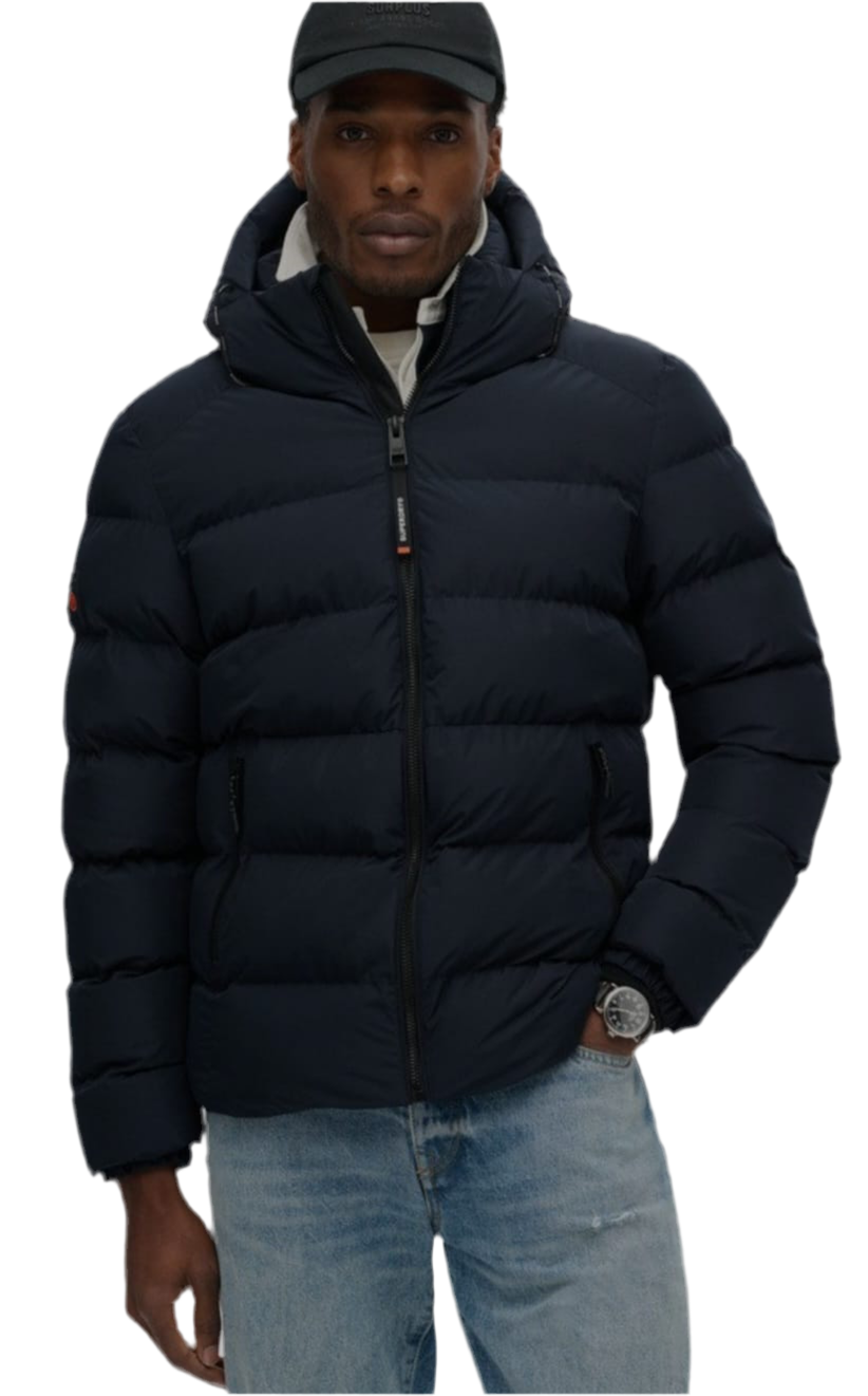 M5011905A - HOODED SPORTS PUFFA JACKET - ECLIPSE NAVY