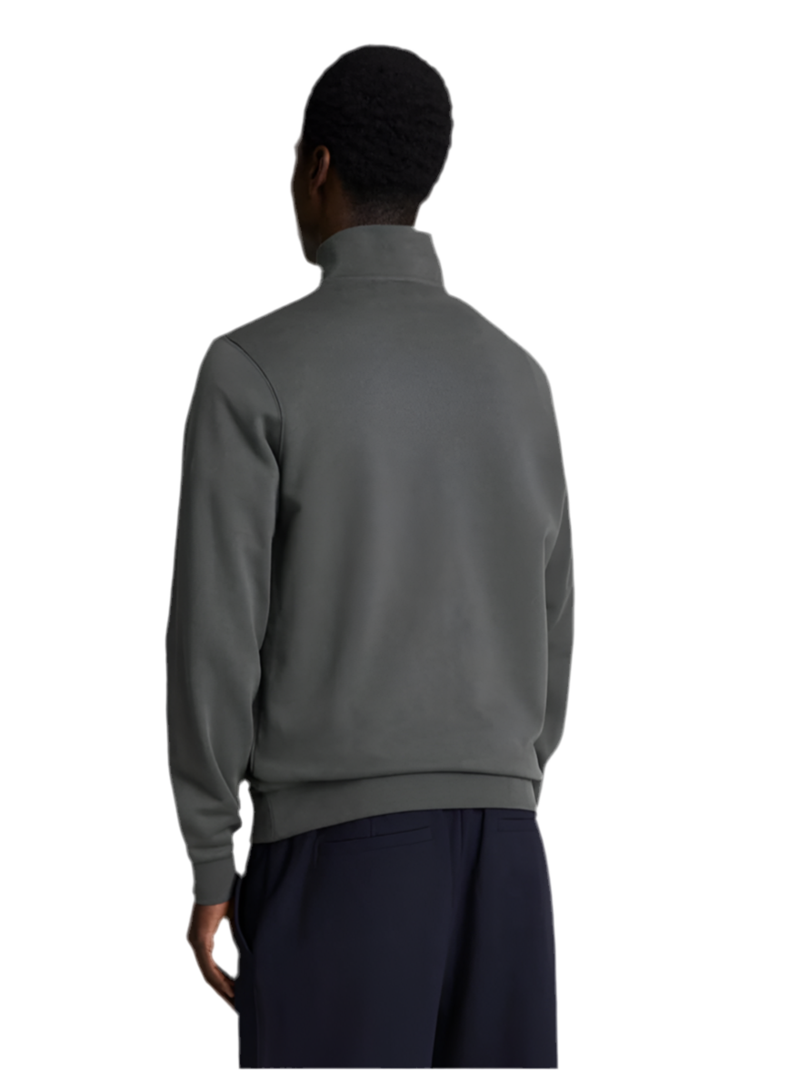 Lyle&Scott ML2022TON Tonal eagle quarter zip sweat - Colour Gunmetal