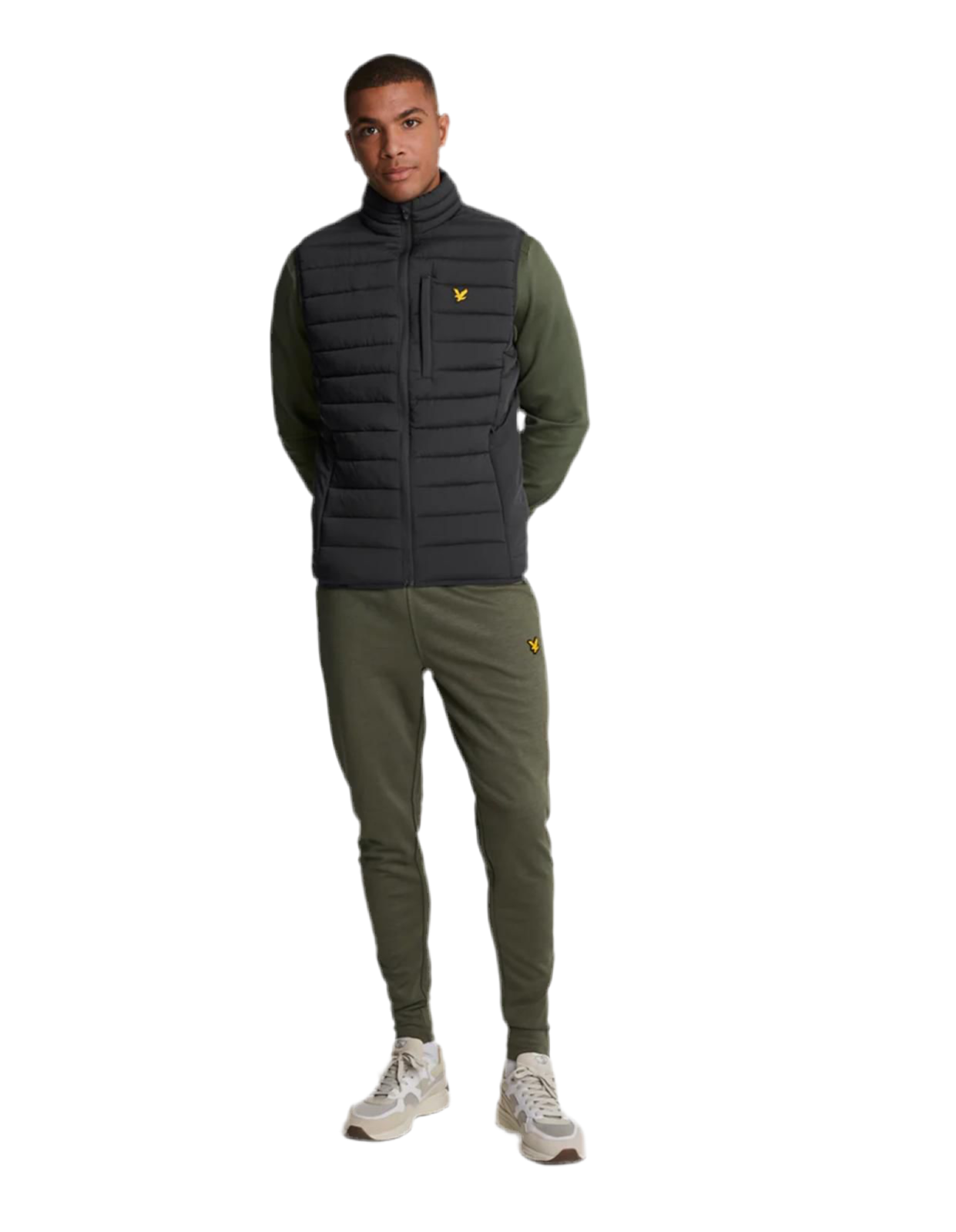 Lyle&Scott JK2186SP stretch lightweight quilted gillet - Colour jet black