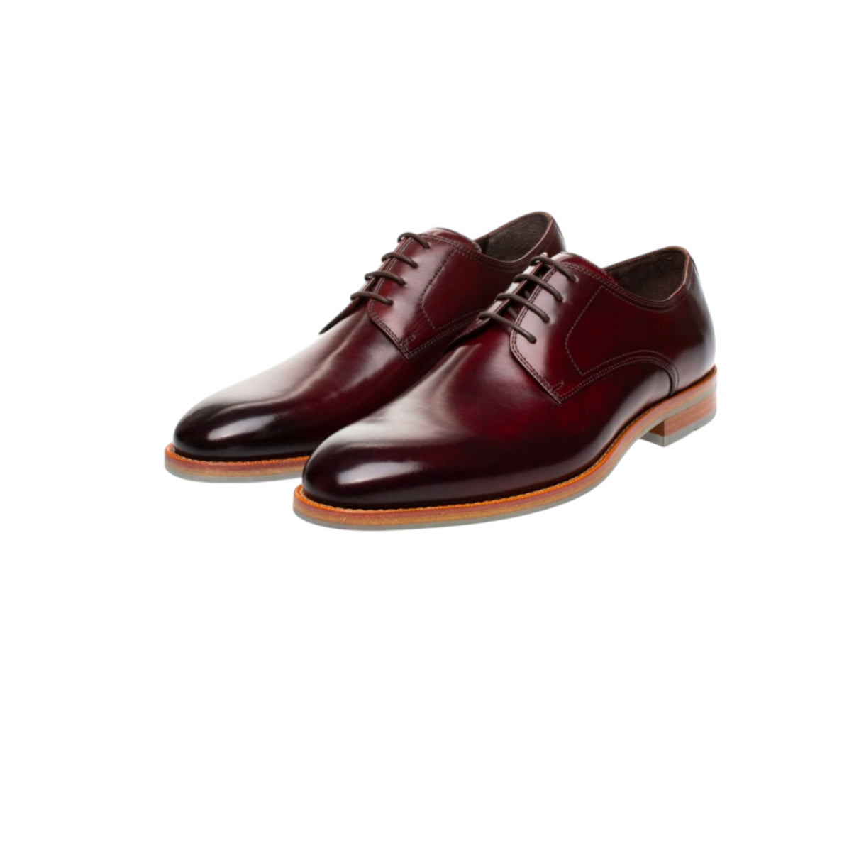 John white Lyon derby shoe - Colour Bordo