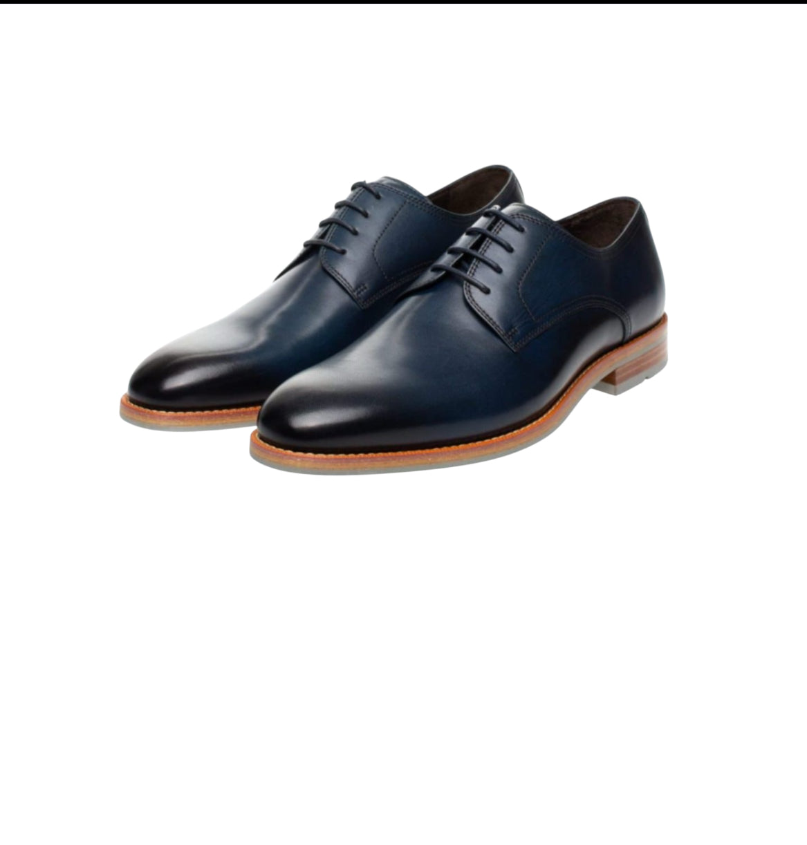 John white Lyon derby shoe - Colour Navy