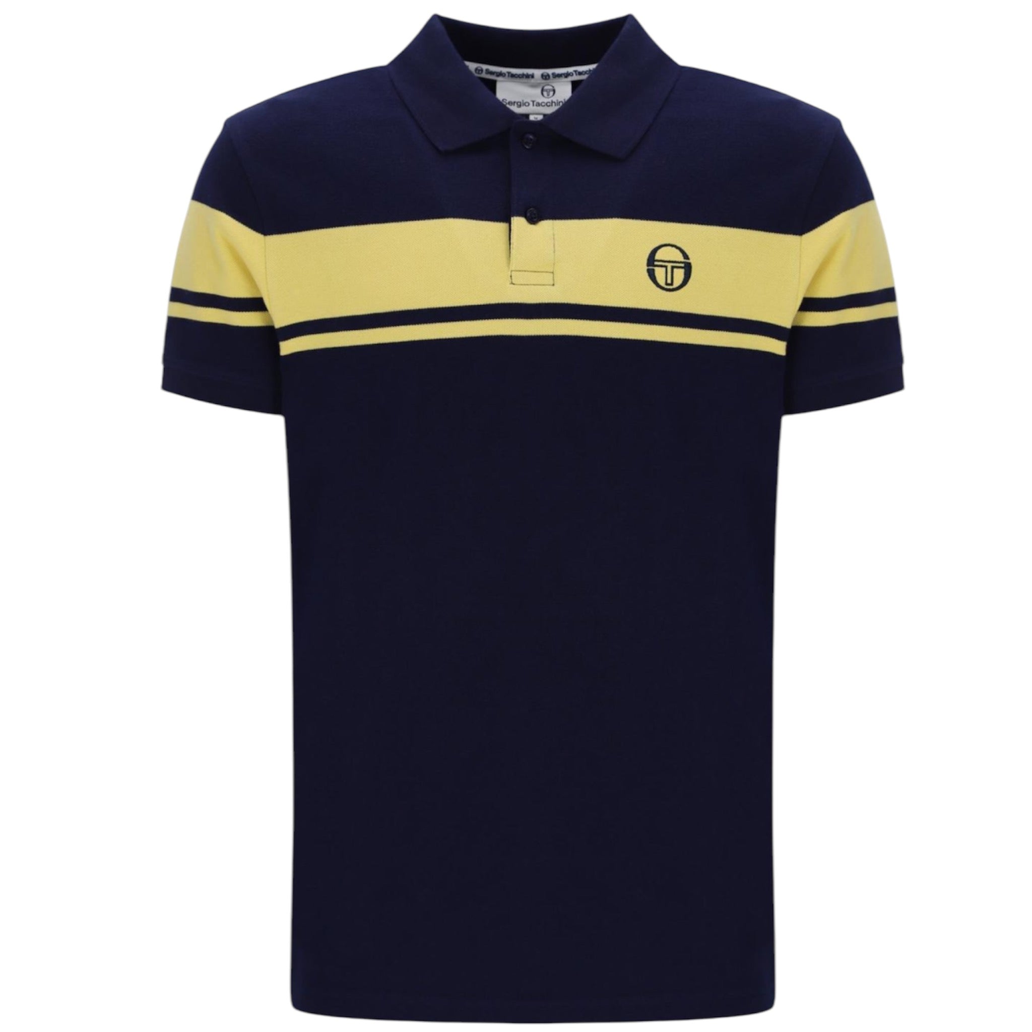 Sergio Tacchini 14554-298 Young line polo - Colour Maritime Blue, lemon drop