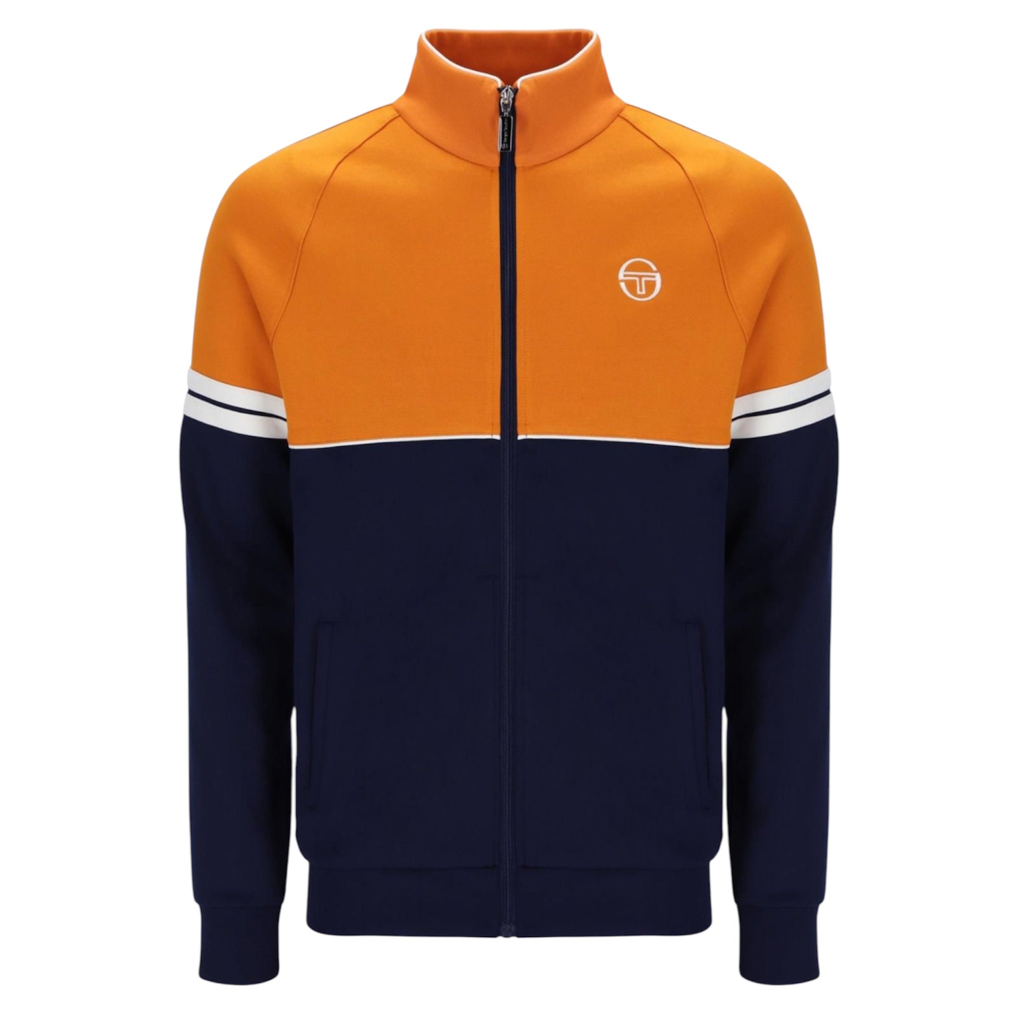 Sergio Tacchini 14594-479 Orion track jacket - Colour Marmalade, maritime blue, gardenia