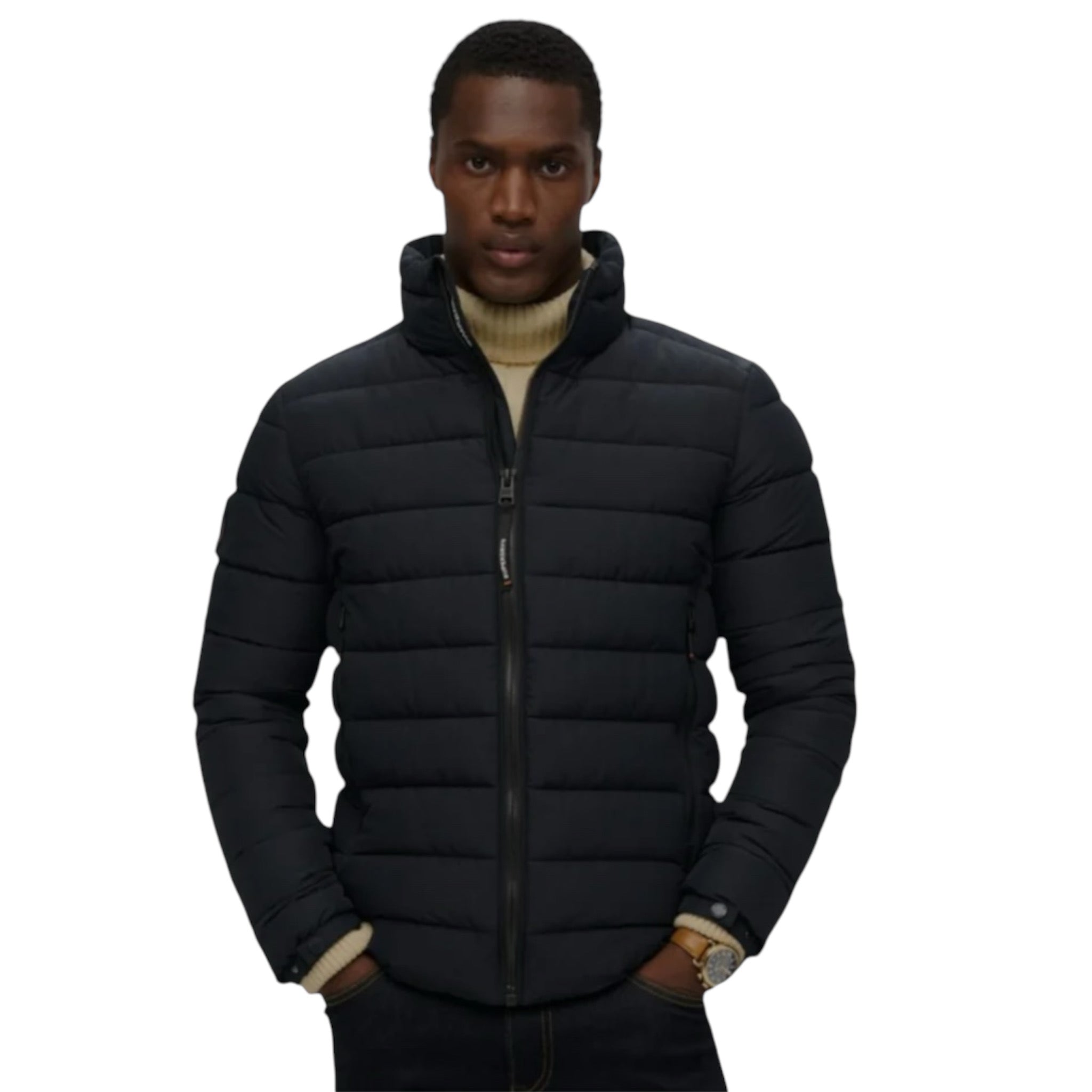 M5011911A - FUJI EMB PADDED JACKET - ECLIPSE  NAVY