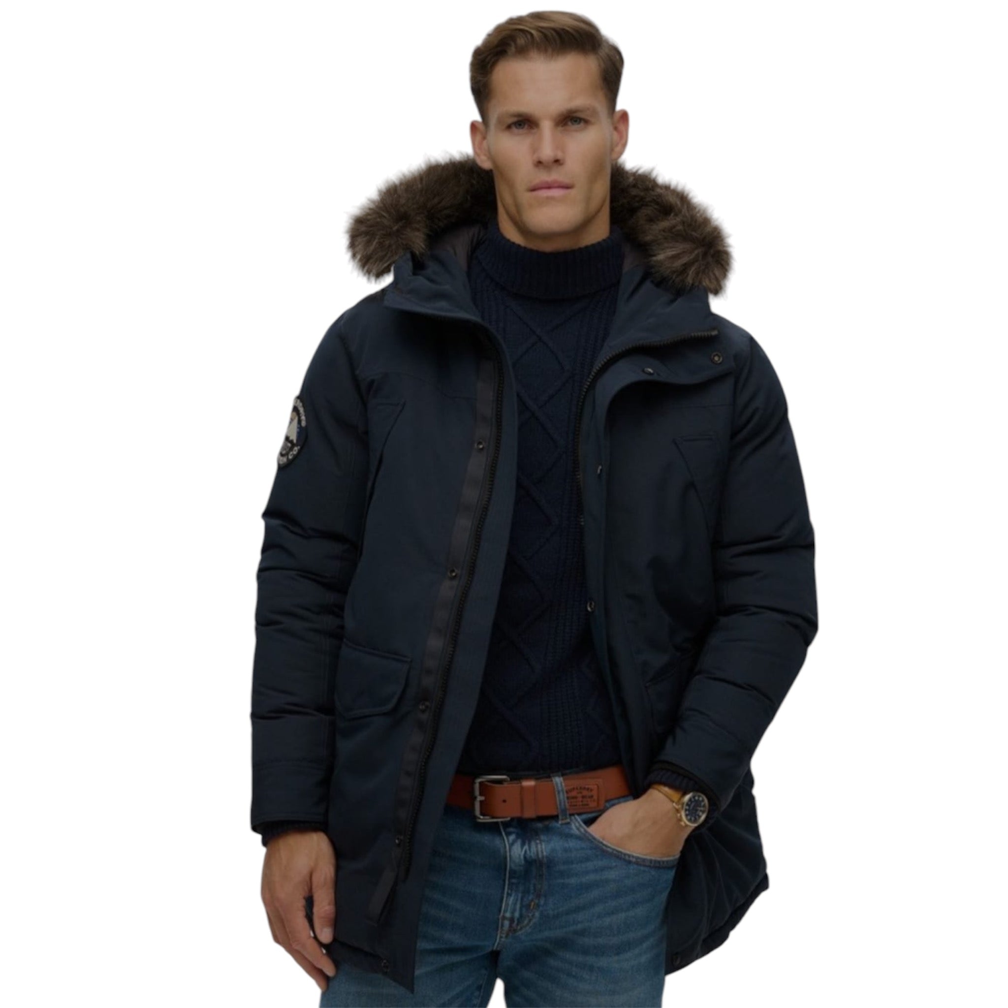 M5011929A - EVEREST FAUX FUR PARKA JACKET - ECLIPSE NAVY