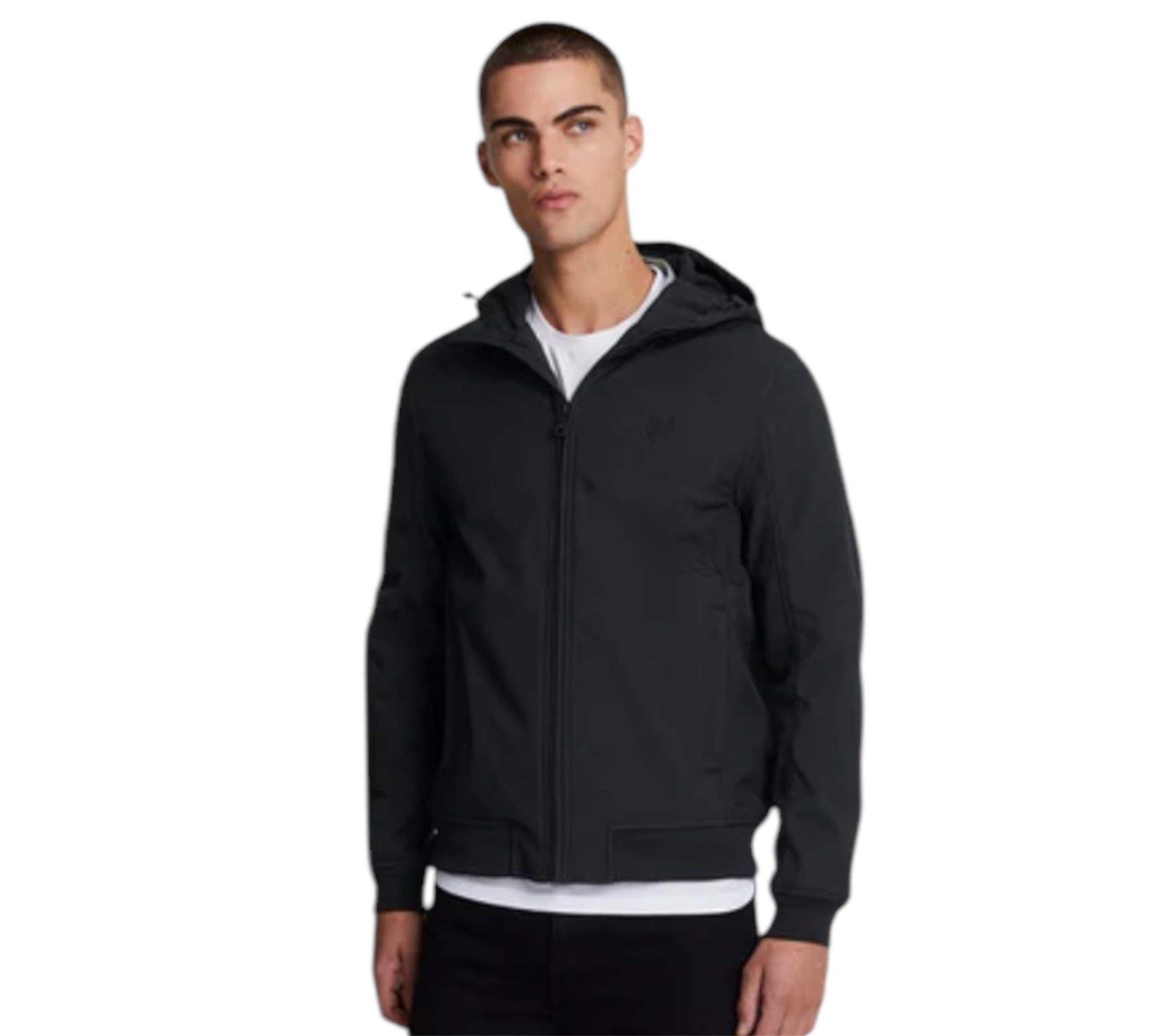 Lyle&Scott JK2110TON tonal fleece back softshell - Colour Black