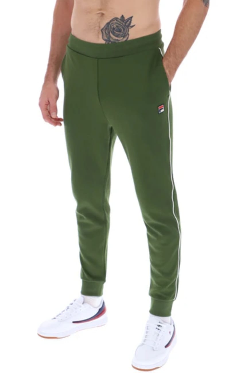 FILA 24MH034 - PATRICK - TRACK PANT WITH CONTRAST PIPING - CHIVE, GARDENIA