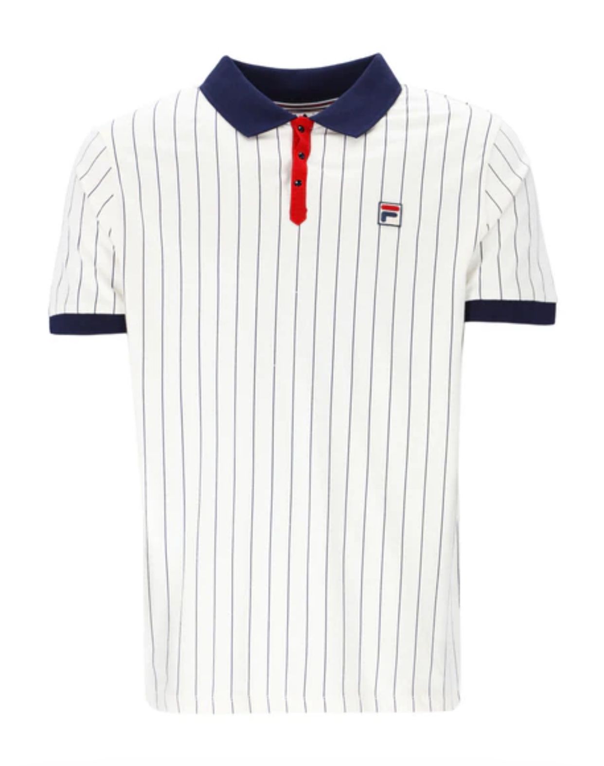 FILA 1839AT CLASSIC VINTAGE STRIPED POLO - WHITEFILA NAVYFILA RED