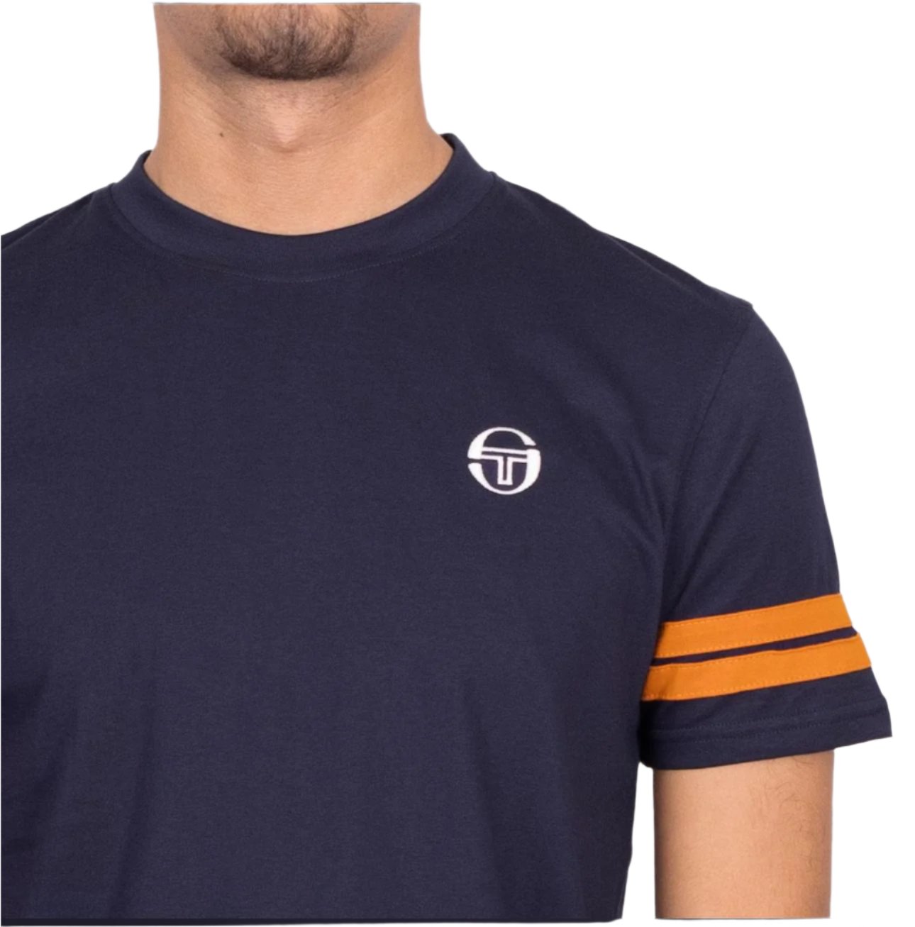 Sergio Tacchini 18376-300 Grello crew neck tee - Colour Maritime blue, Marmalade