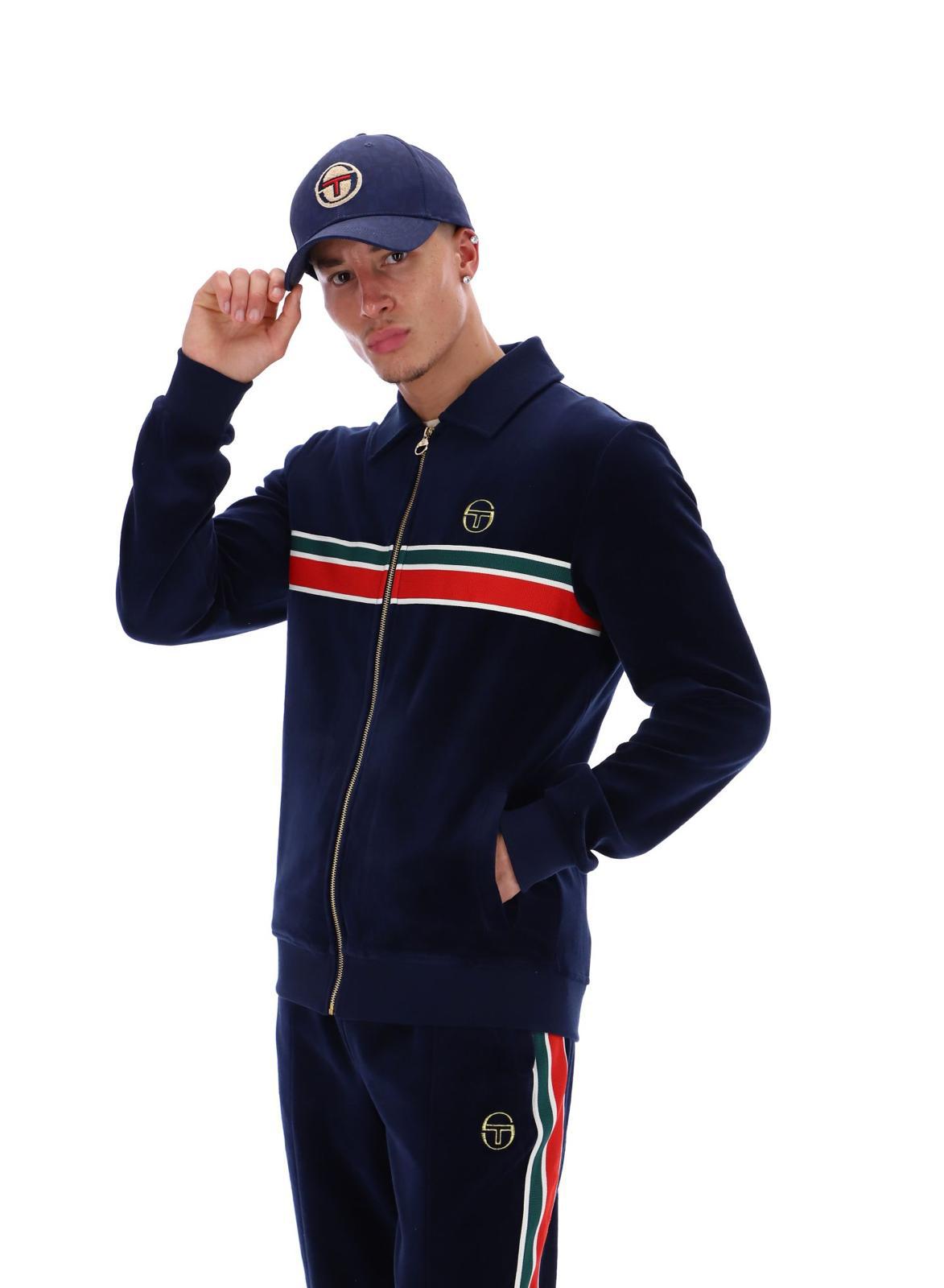 Sergio Tacchini 21128-225 Spencer velour track top - Colour Maritime blue