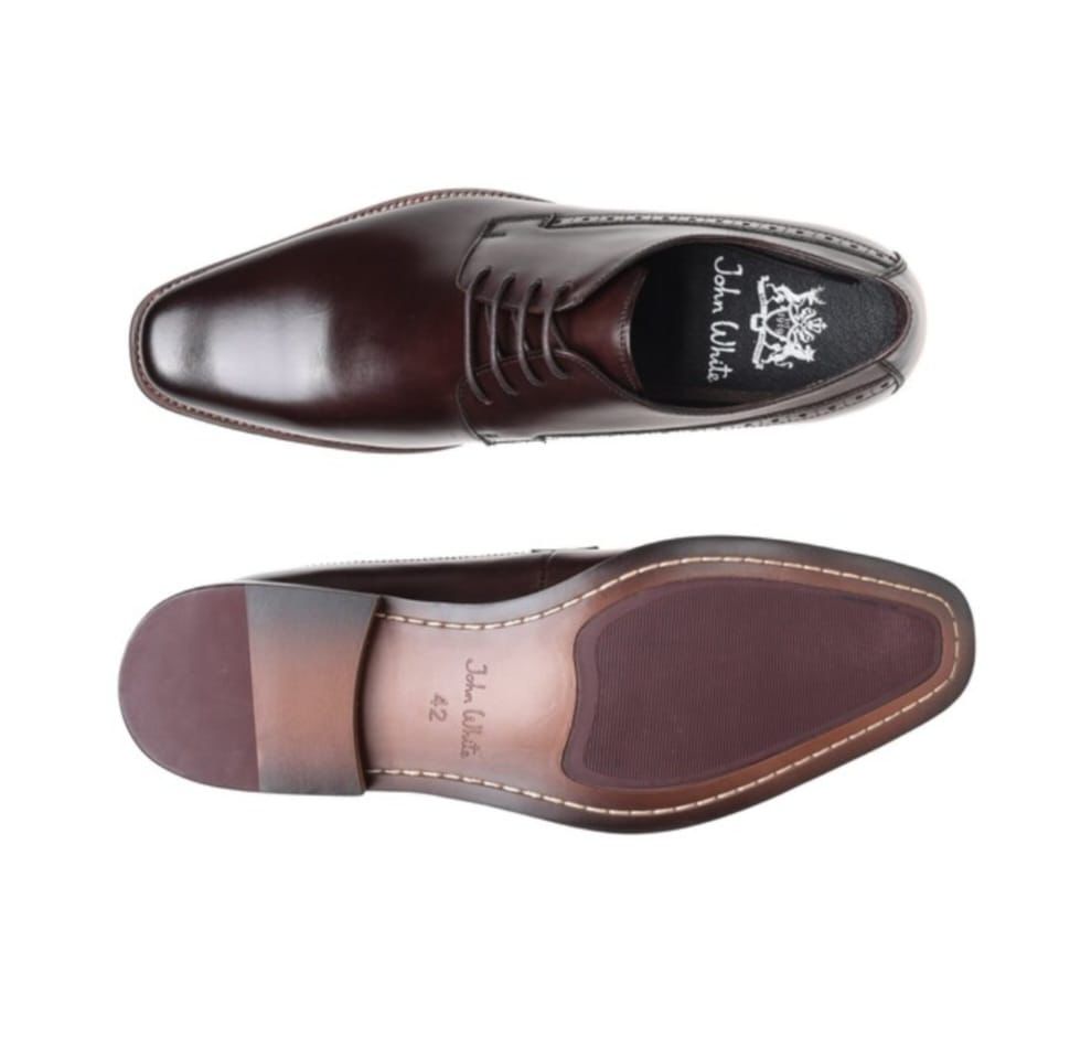 John white Ainsworth derby shoe - Colour Brown