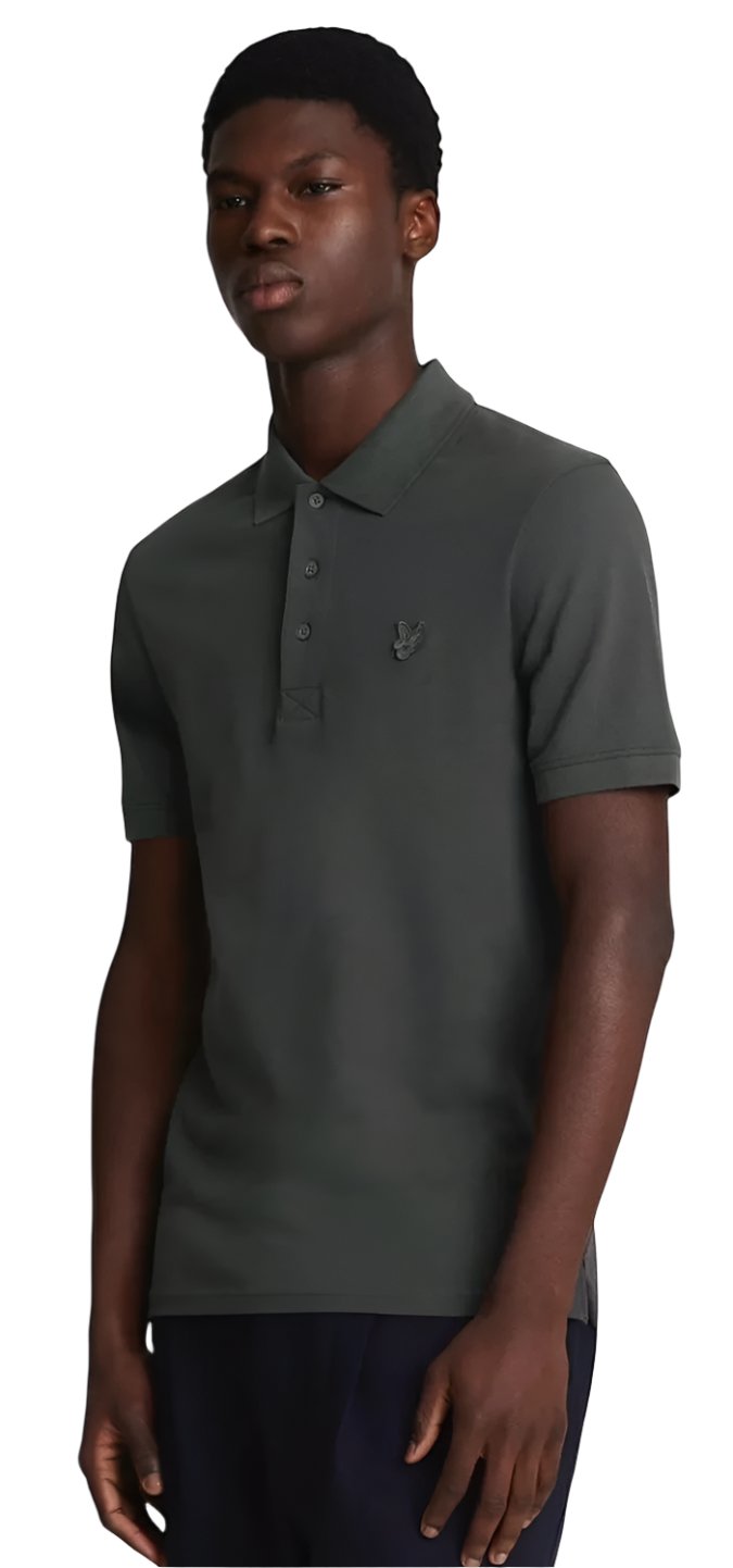 Lyle&Scott SP400TON Tonal eagle polo shirt - Colour Gunmetal