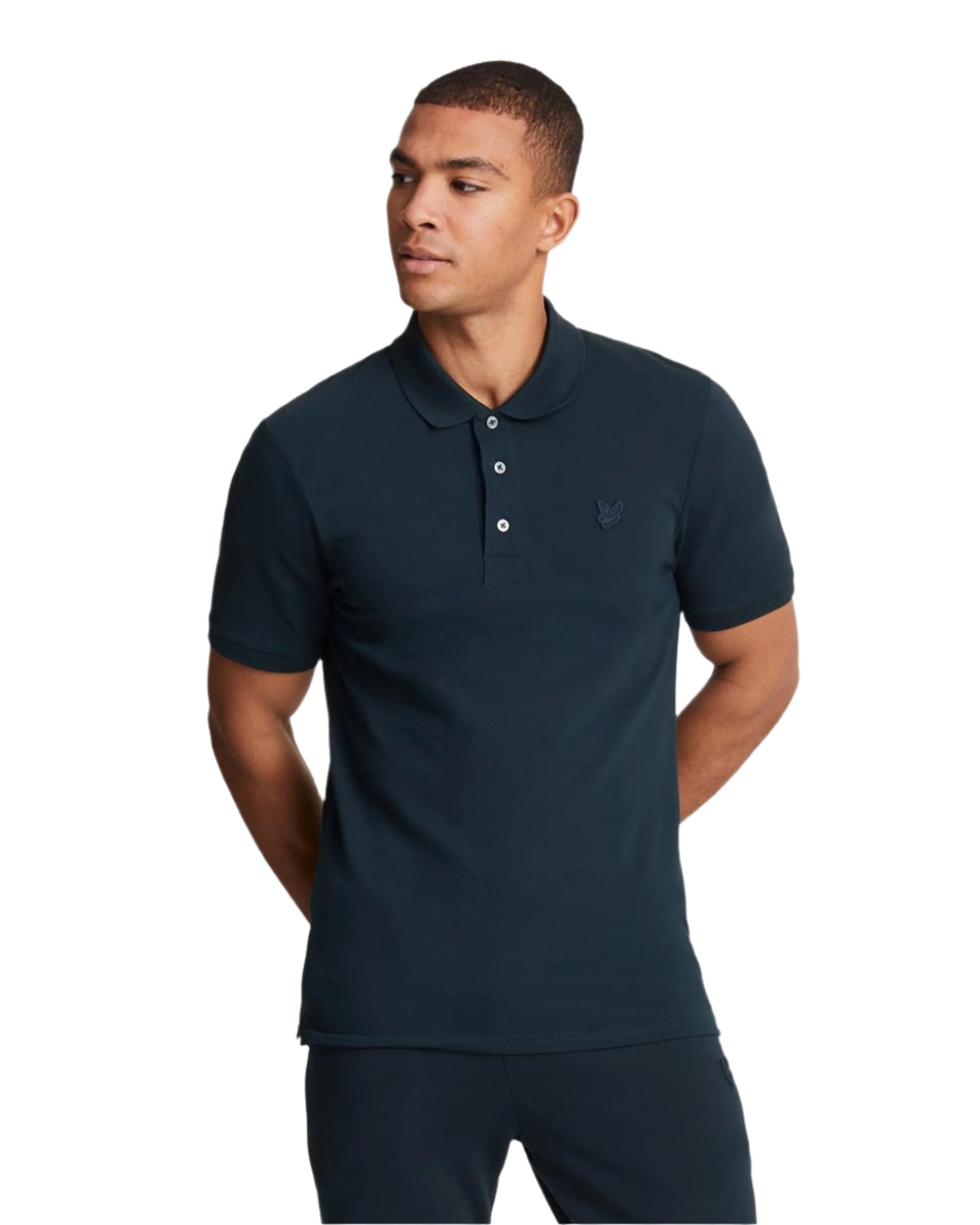 Lyle&Scott SP400TON Tonal eagle polo shirt - Colour Dark navy