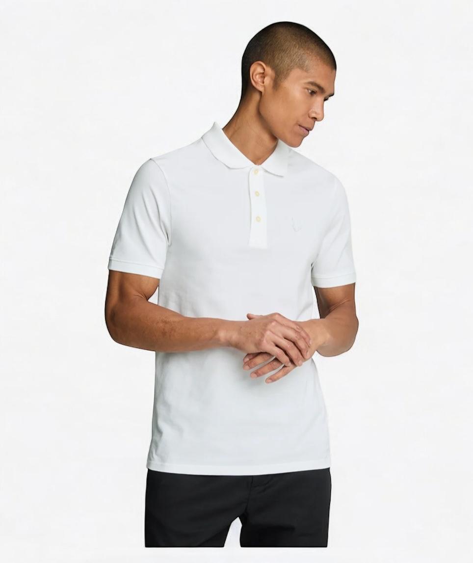 Lyle&Scott SP400TON Tonal eagle polo shirt - Colour White