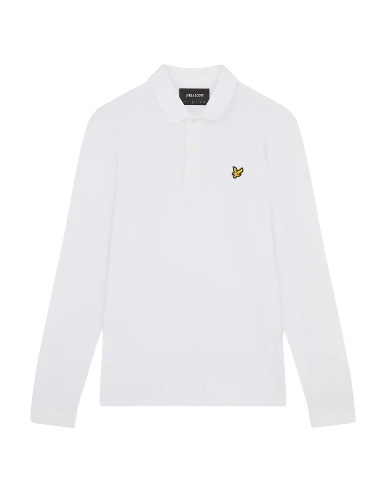 Lyle&Scott LP400VOG long sleeve polo shirt - Colour White