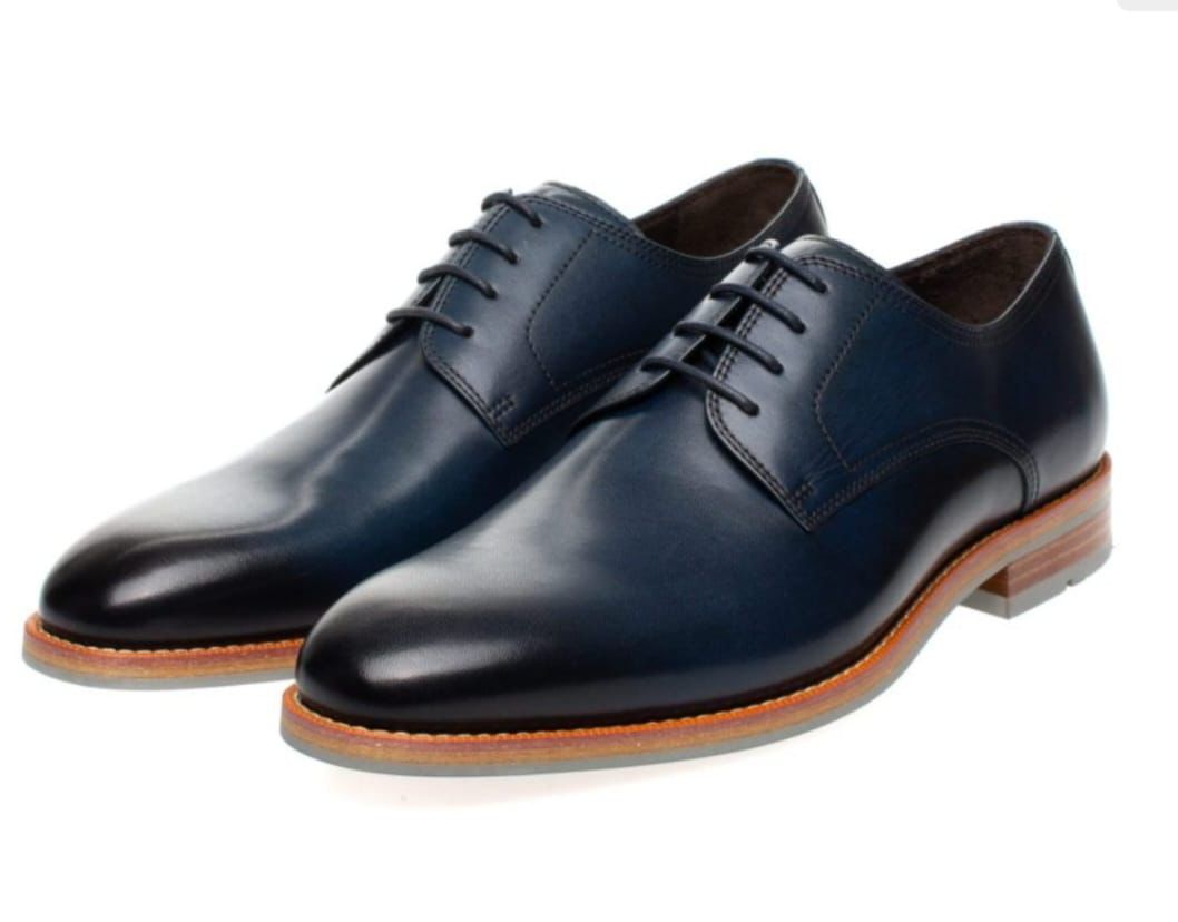 John white Lyon derby shoe - Colour Navy